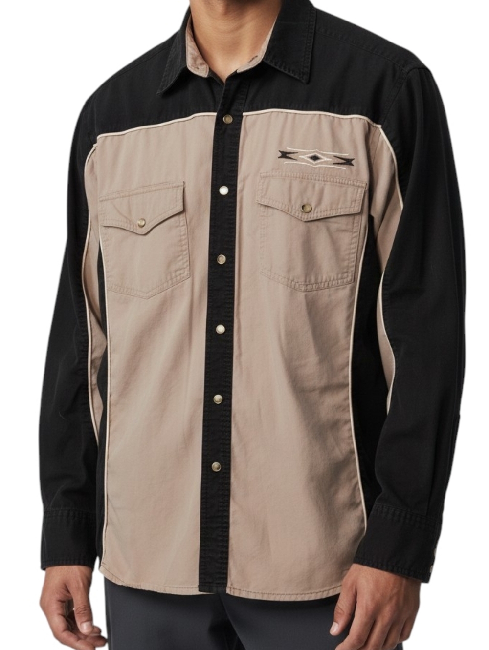 Vintage Two-Tone Wrangler Snap Western Shirt
